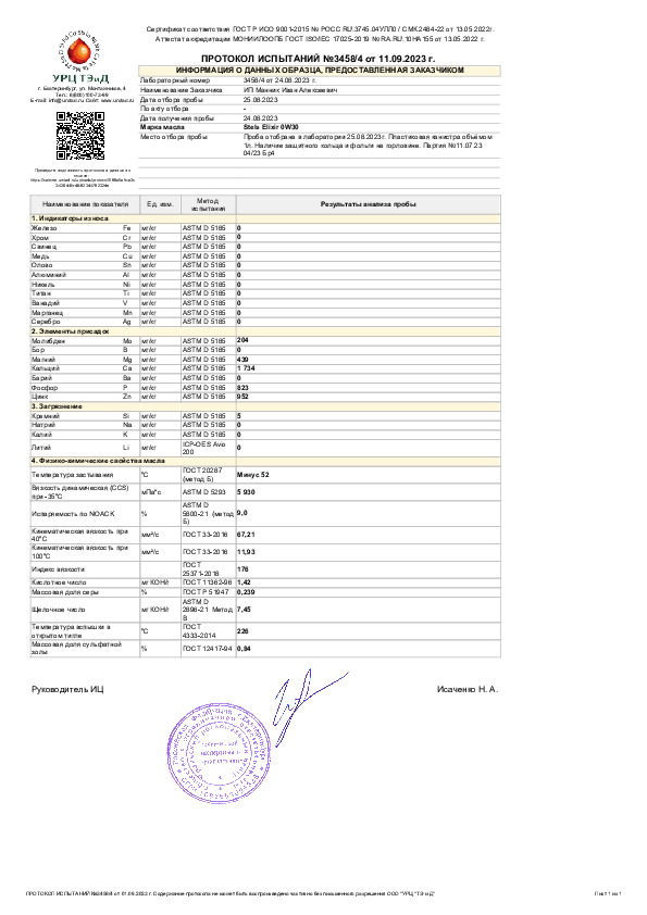 Elixir SAE 0W-30